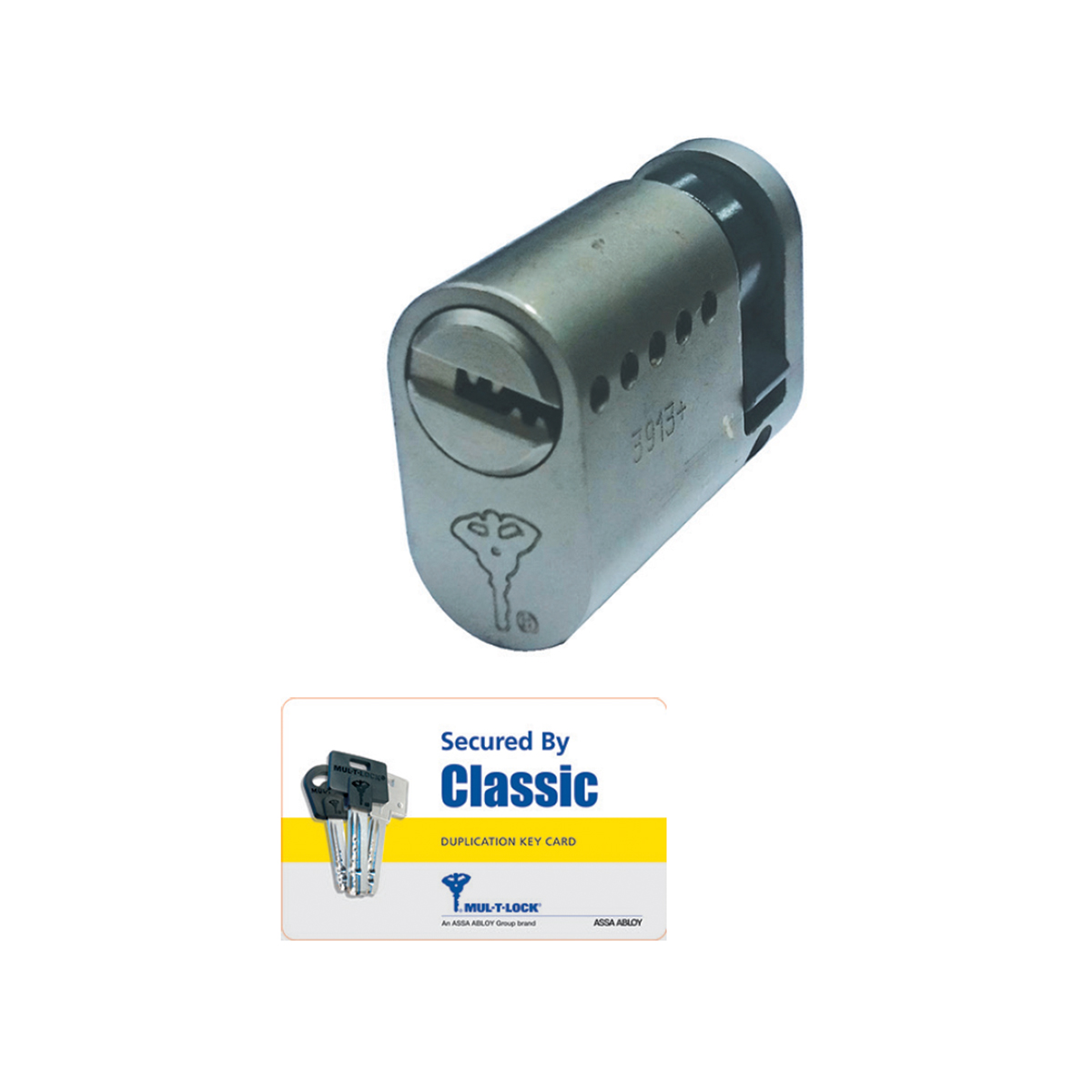 thumbnail image 2 of Zoo Oval Profile 5 Pin Single Cylinder Lock – Gold Brass, 3 Keys, Mortice Fixture 2 of 5